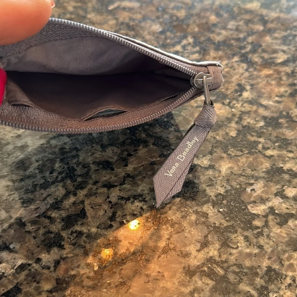 Vera Bradley gray coin card holder